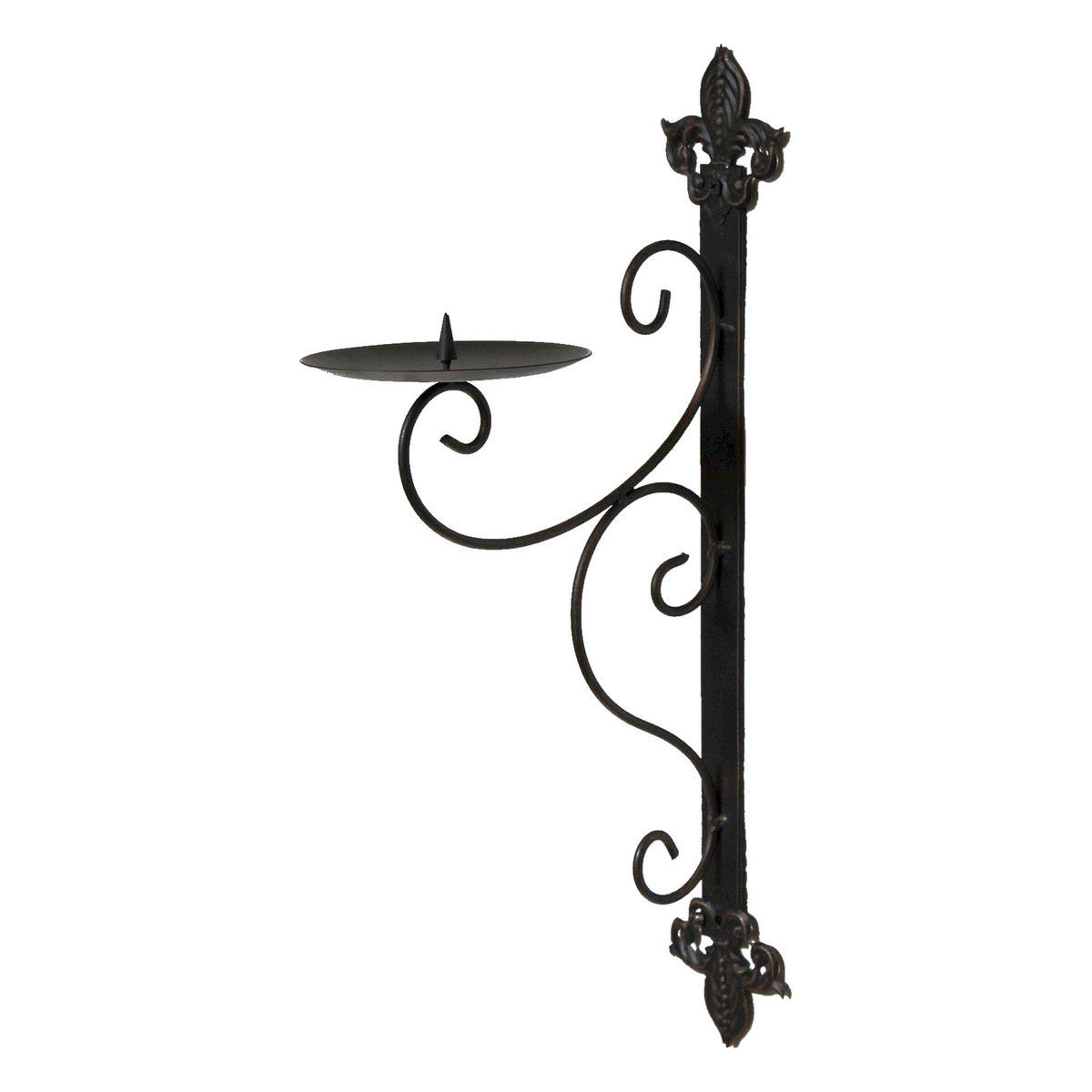 WANDKERZENHALTER Metall Schwarz 12/22/47 cm - Schwarz, Metall (12/47/12cm) - DanDiBo