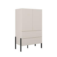 SCHRANK 2 Türen Bérénice Kaschmir - Beige, Holzwerkstoff (90/150/50cm) - Petits-meubles