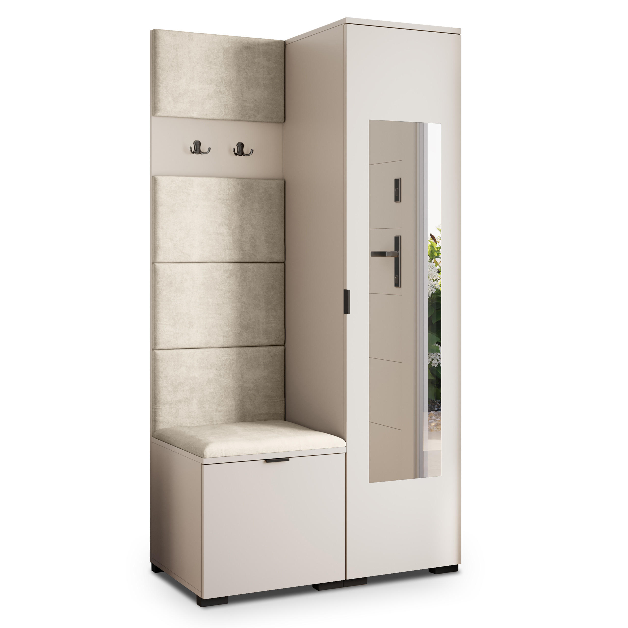 GARDEROBENSCHRANK VIRA 95/181/51 cm Modern Kaschmir - Kaschmir/Ecru, Holzwerkstoff (95/181/51cm) - MASSENO