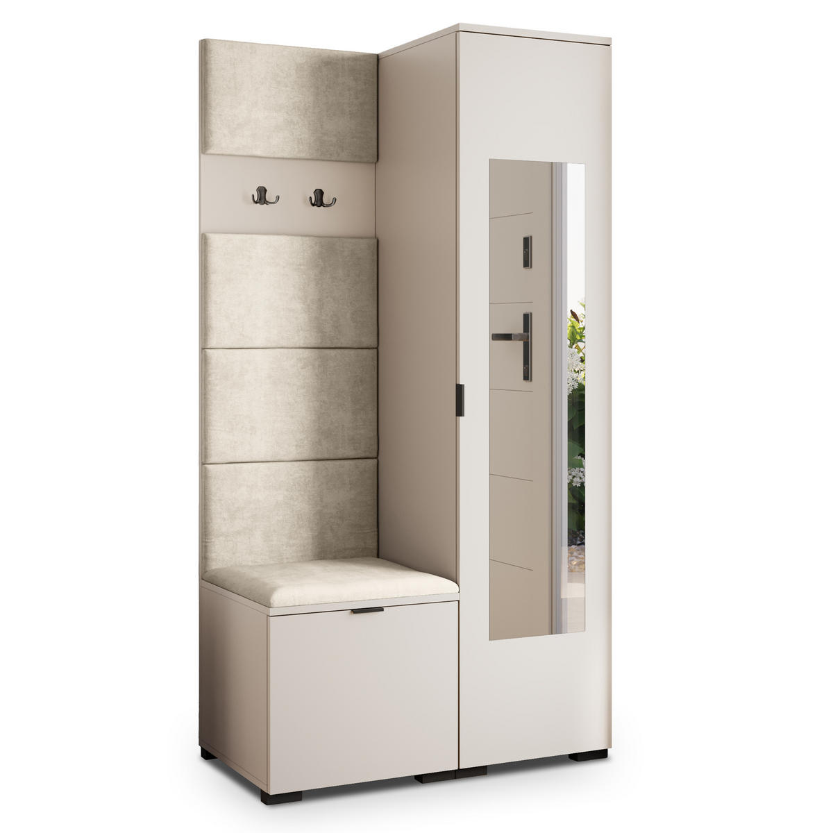 GARDEROBENSCHRANK VIRA 95/181/51 cm Modern Kaschmir - Kaschmir/Ecru, Holzwerkstoff (95/181/51cm) - MASSENO