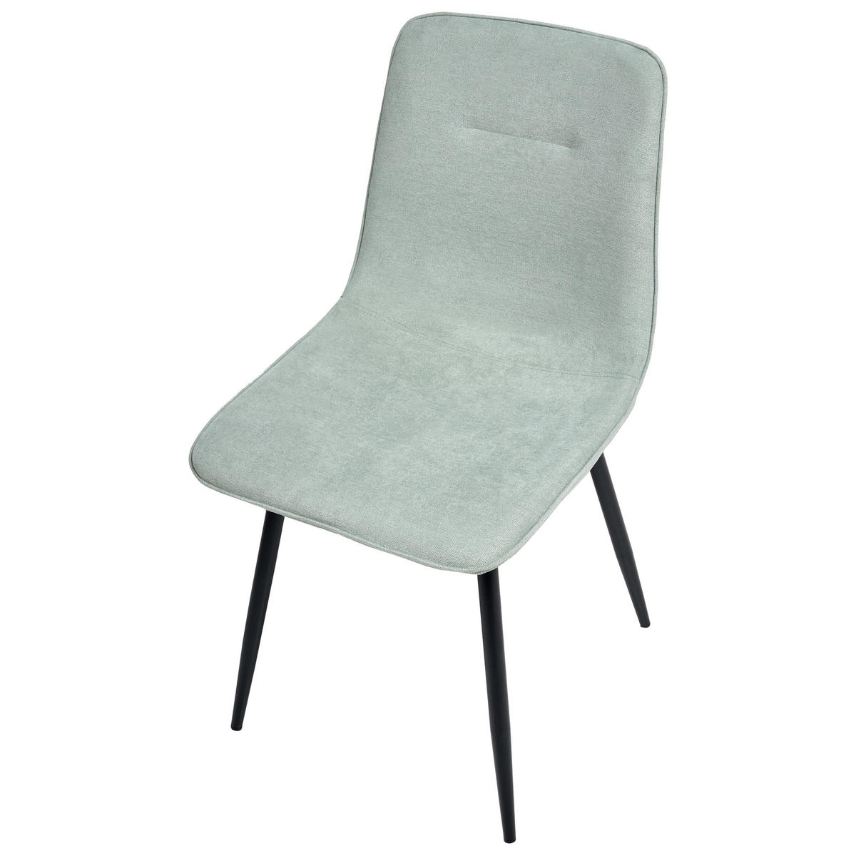 ESSZIMMERSTUHL 4er-Set Hellgrün Tuscola - Schwarz/Hellgrün, Textil (46/88/58cm) - Beliani