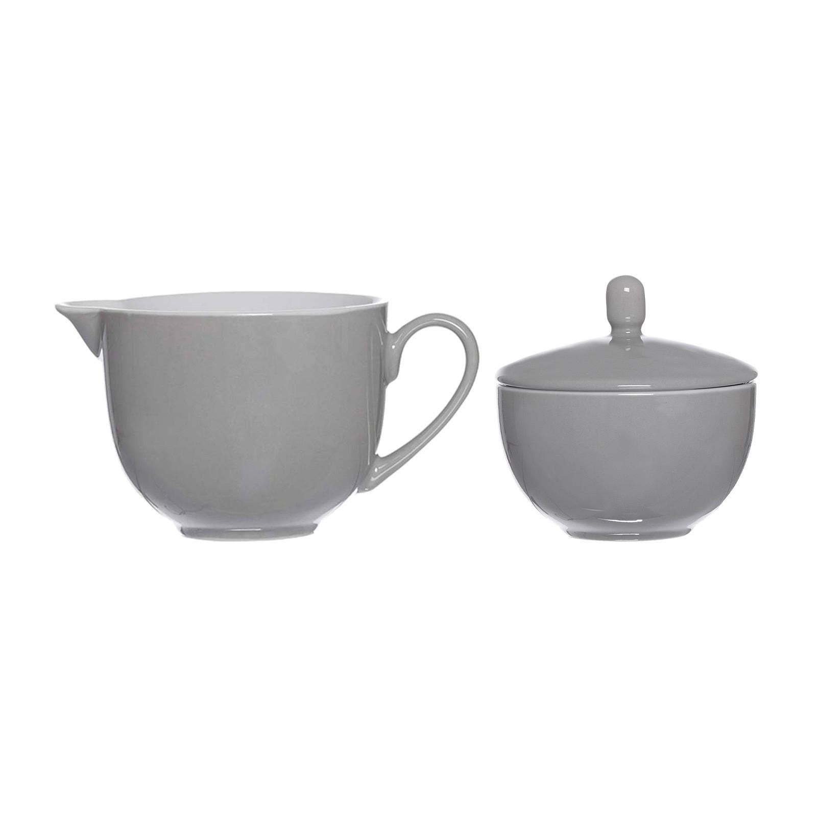 MILCHKÄNNCHEN & ZUCKERDOSE Doppio Grau - Grau, Keramik (1/1cm) - Ritzenhoff Breker