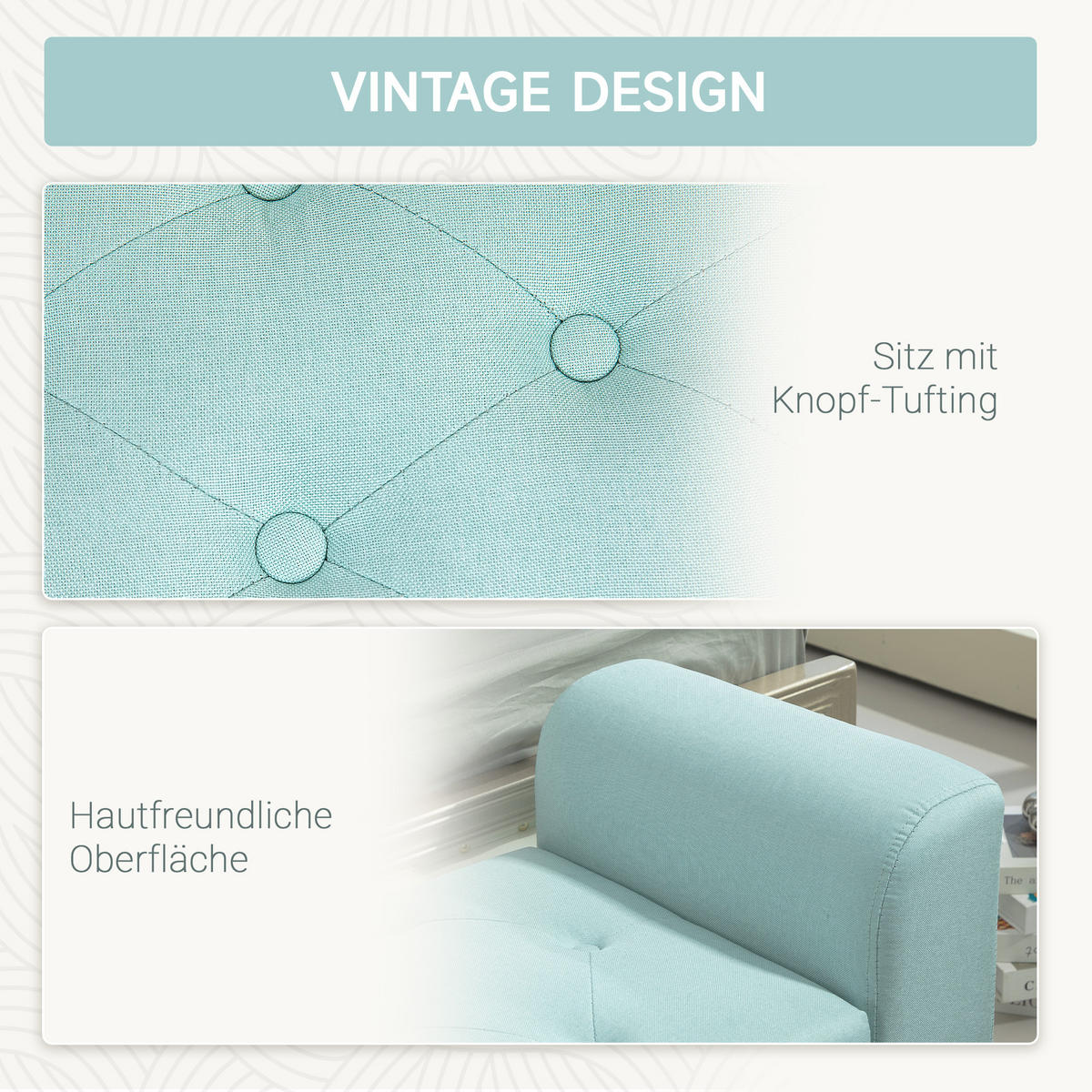 SITZBANK mit Stauraum, Polsterbank mit Leinenoptik, Sitzhocker Aufbewahrungsbox - Grün, Kunststoff (44/58/116cm) - HOMCOM