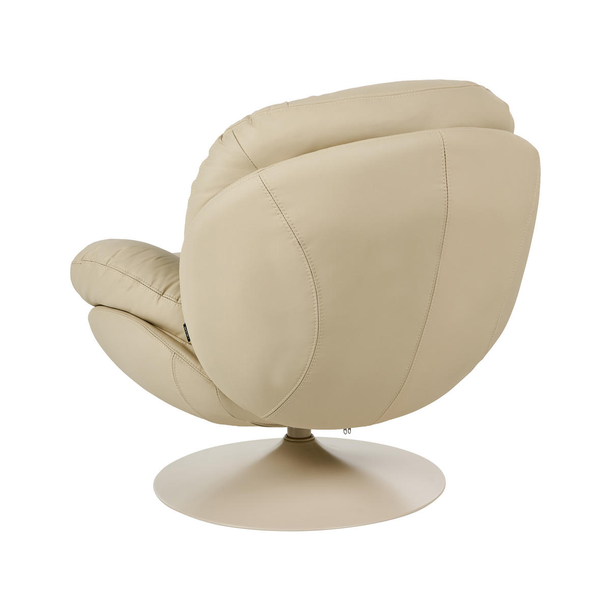DREHSESSEL Kunstleder Beige Nolvik - Beige, Textil/Metall (82/82/85cm) - Beliani