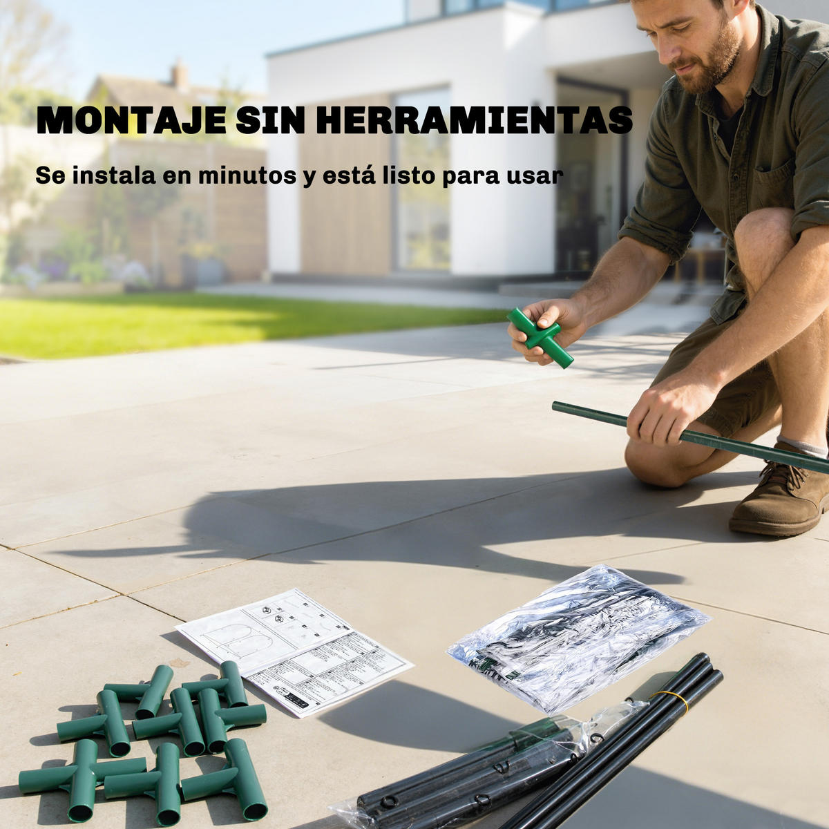 MINI-GEWÄCHSHAUS, Pflanzsack, tragbar, 68x50x70cm, für drinnen & draußen, Grün - Multicolor, Kunststoff (68/70/50cm) - FORIOUS