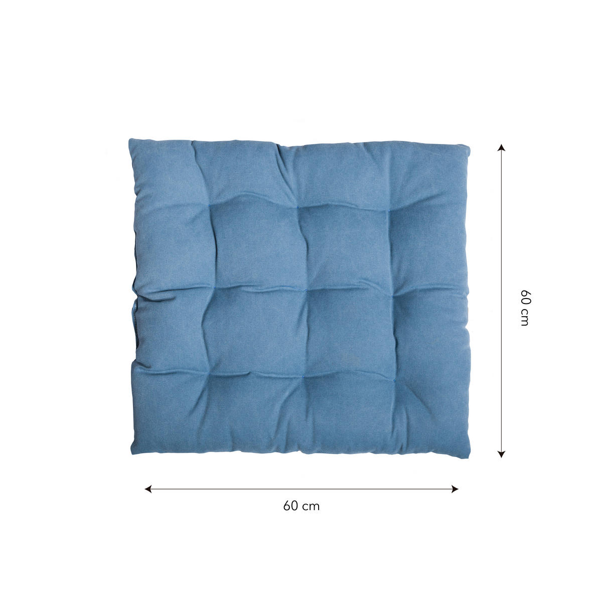 BODENKISSEN aus Baumwolle, blau, 60/60 cm CALMA - Blau, Textil (60/60/5cm) - RNT By Really Nice Things