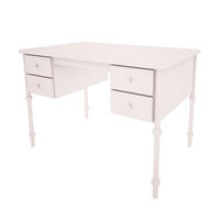 PSACÍ STŮL Babushka Bílá - bílá, kompozitní dřevo (65/113/75cm) - Petits-meubles