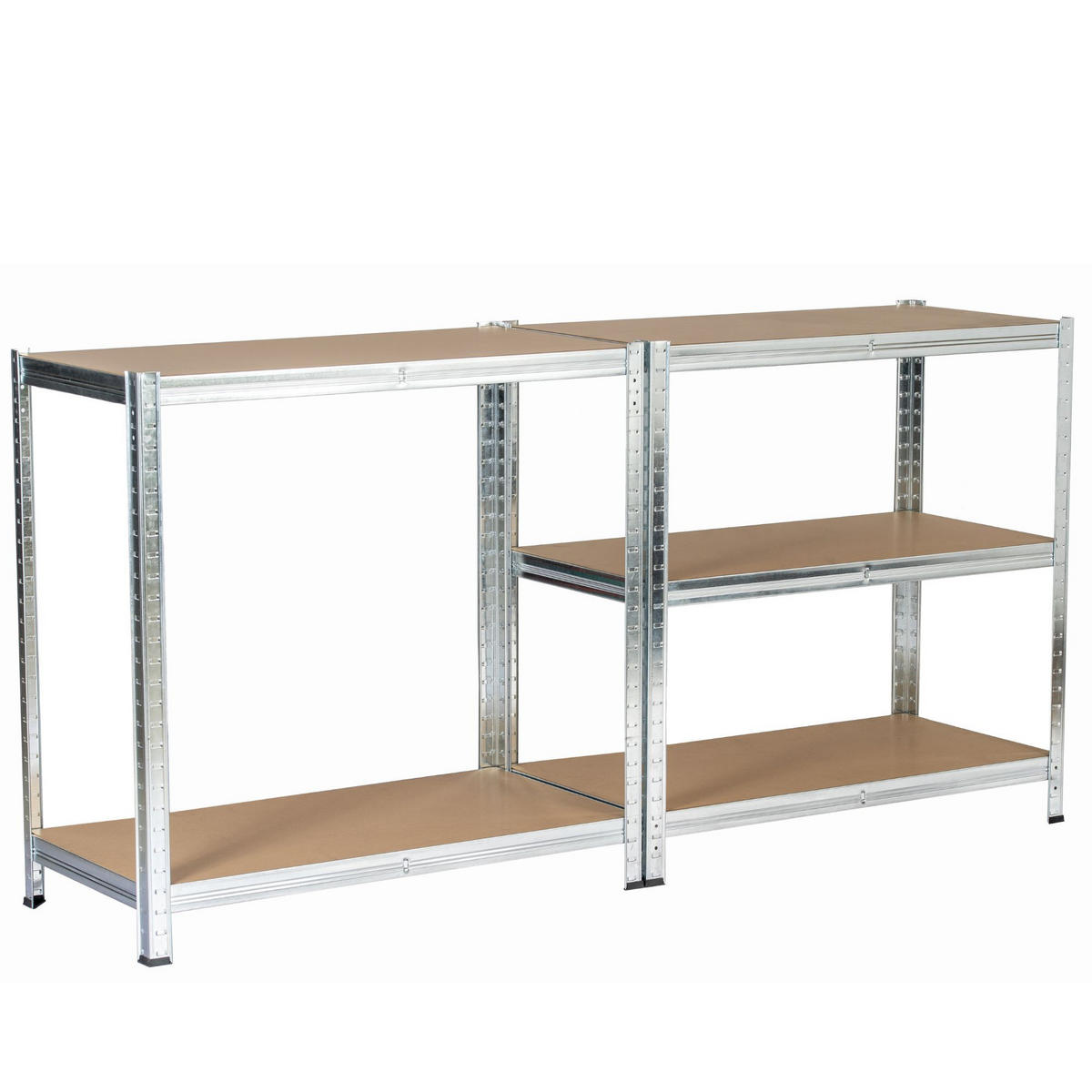 SCHWERLASTREGAL galvanisiertes Silber 90x40x180 cm - Silberfarben, Metall (90/180/40cm) - Akord