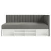 JUGENDBETT Ventrio Dunkelgrau Easy-Clean-Samtbezug 90x200 cm - Dunkelgrau, Holz/Textil (90/200cm) - Selsey