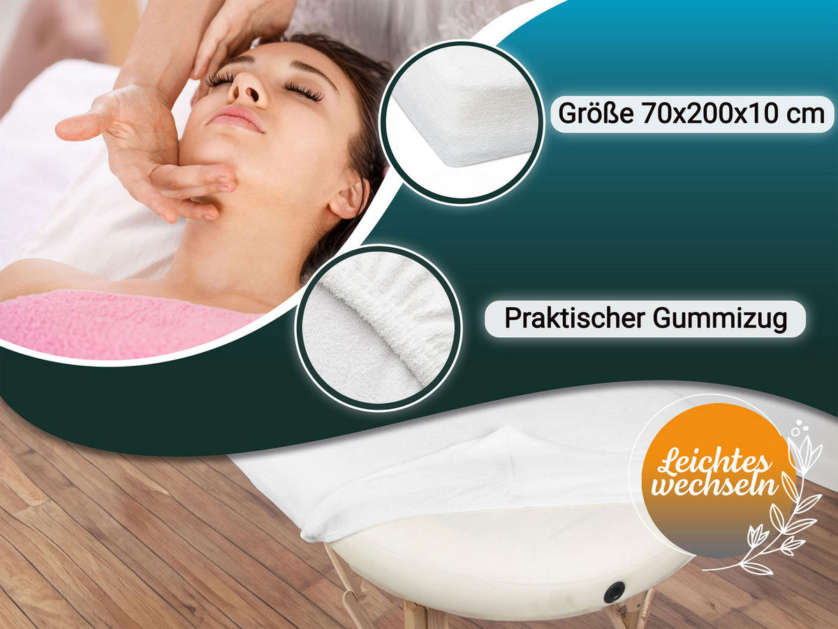LIEGENBEZUG, 80% Baumwolle, 20% Polyester - Weiß, Naturmaterialien (70/10/200cm) - Zollner
