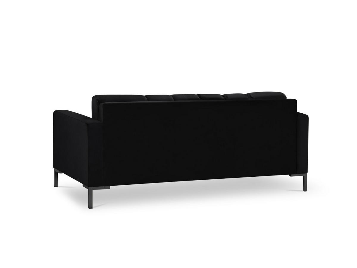 SOFA Mamaia aus Samt schwarz 2 Sitzplätze - Schwarz, Textil (92/75/152cm) - Micadoni