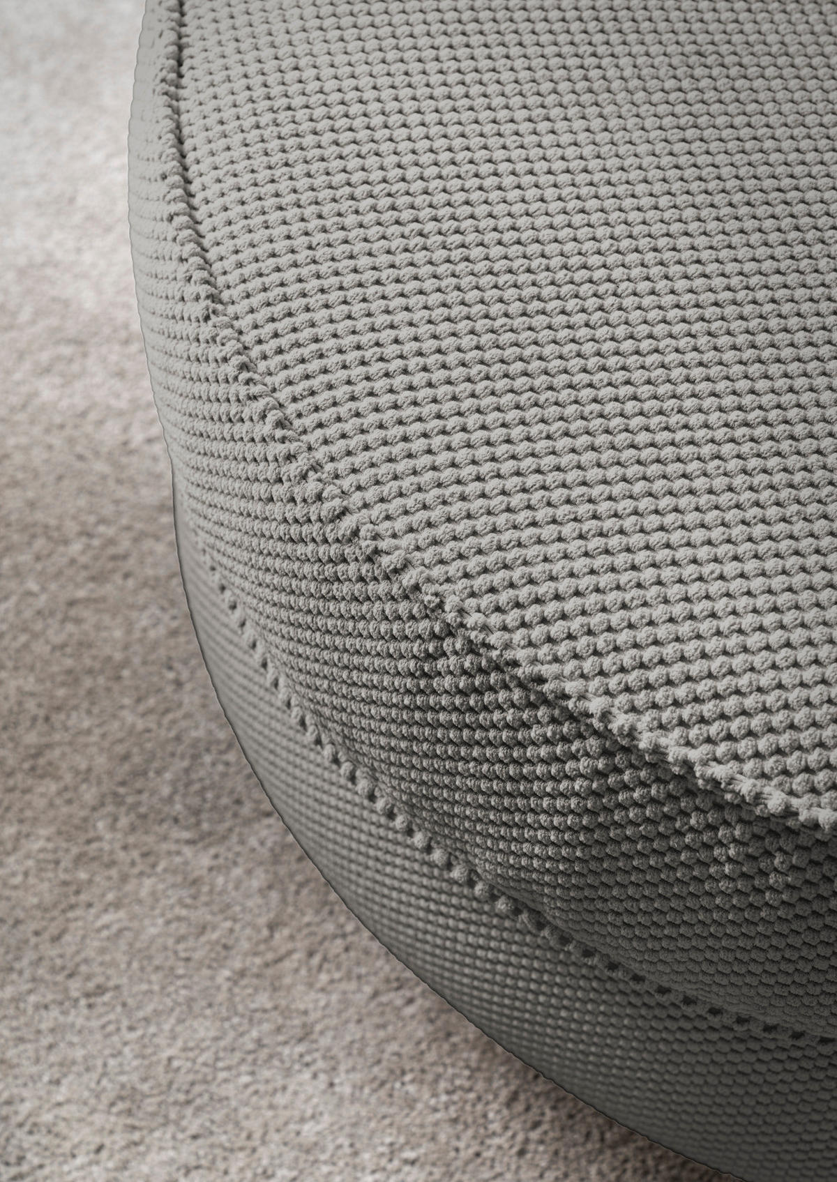 DREHSESSEL grau Web-Velours, XL Sessel 360° drehbar inklusive 3 x Kissen - Grau, Kunststoff/Textil (120/86/120cm)