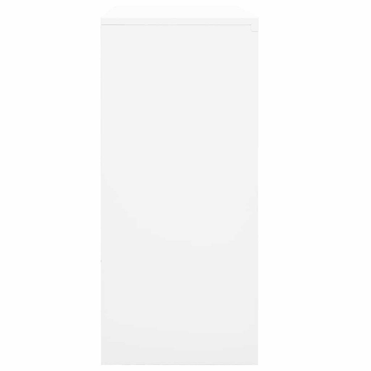 BÜROSCHRANK Mit Schiebetür Weiss 90/40/90 Cm Stahl - Weiß, Metall (40/90/90cm) - vidaXL