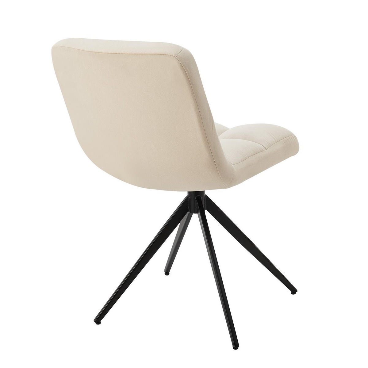 DREHSTUHL Dallas samt beige (2er-Set) - Beige, Textil (45/84/45cm) - Juskys