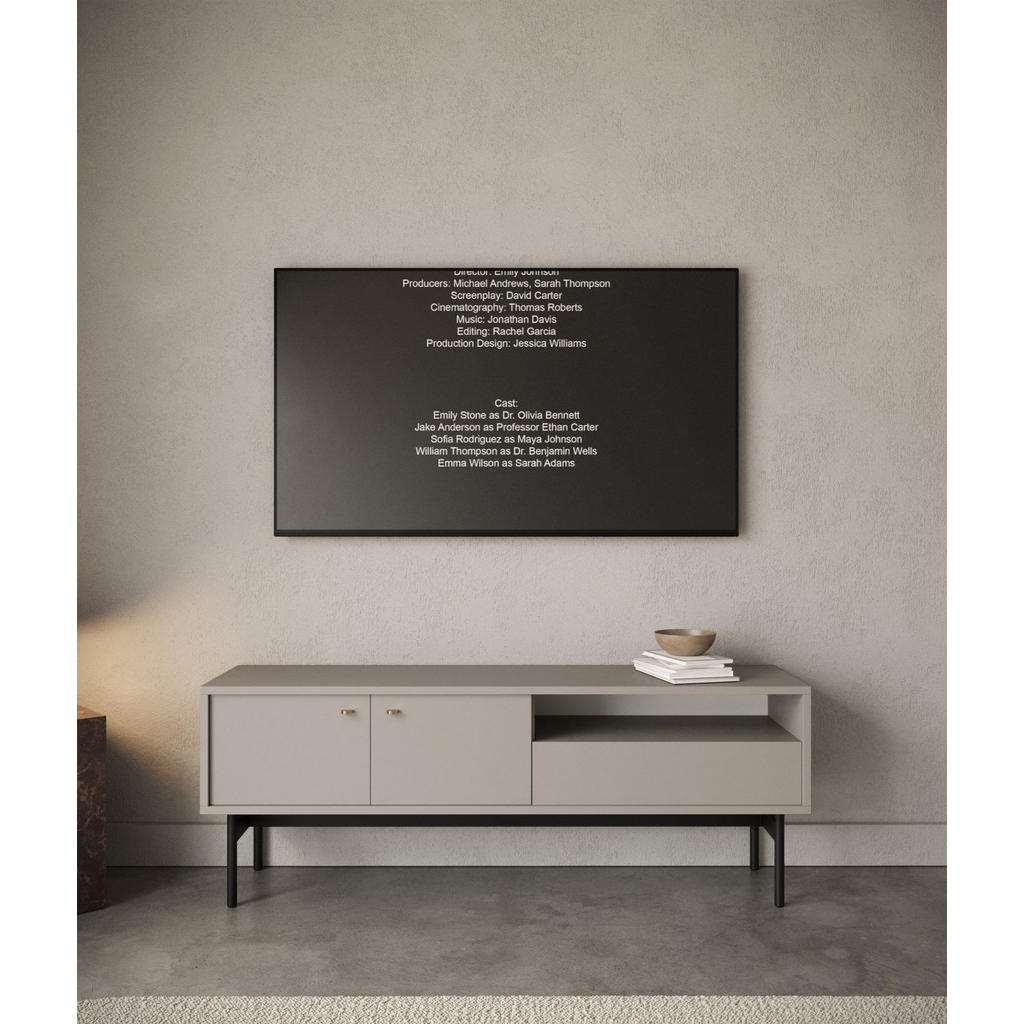 Thumbnail - Selsey Tv-Element, Kaschmir, Holzwerkstoff, 2 Fächer, 1 Schubladen, Rechteckig, 154x56.6x38 cm, Wohnzimmer, Wohnwände, L...