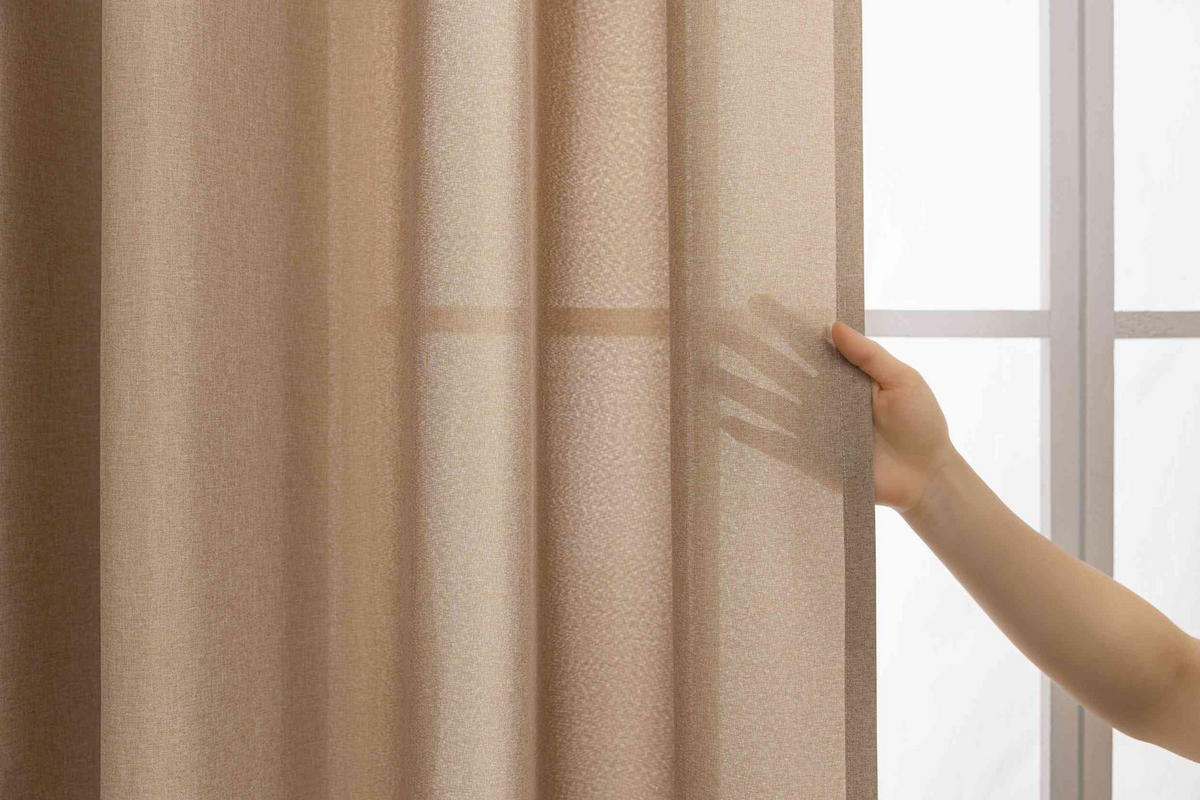 GARDINE Wellenvorhang Wien 245x145 cm Taupe - Taupe, Textil (145/245cm) - Gardinenbox