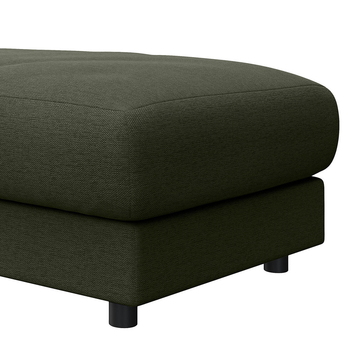 POLSTERHOCKER - Schwarz/Grau, Kunststoff/Textil (107/41/77cm) - home24