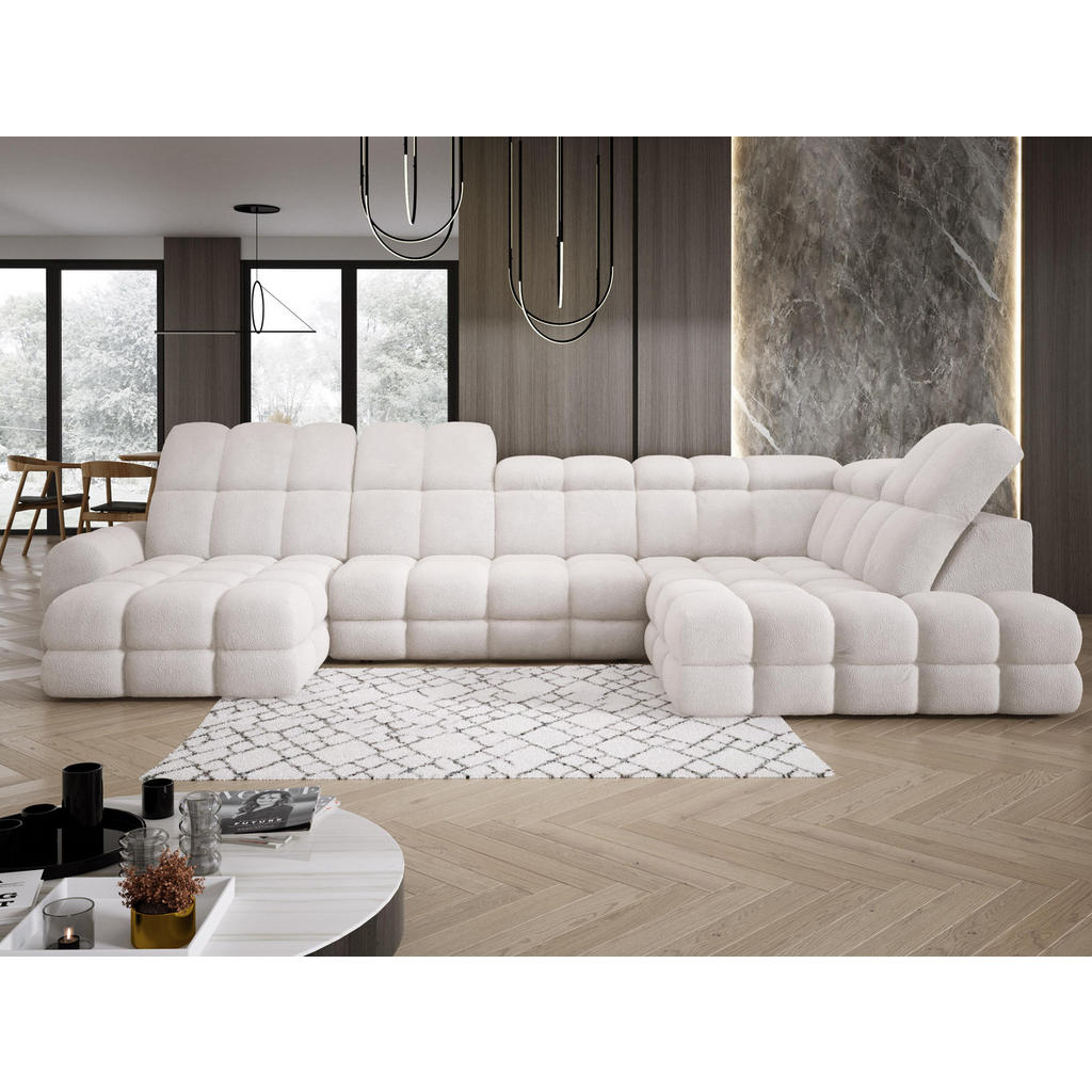Thumbnail - DomoHome Ecksofa, Kaschmir, Textil, Rechteckig, 400x217 cm, Wohnzimmer, Sofas & Couches, Wohnlandschaften, Ecksofas