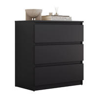MODERNE Sideboard HANA M3 Schwarz matt - Schwarz, Holzwerkstoff (70/75/40cm) - Lookway