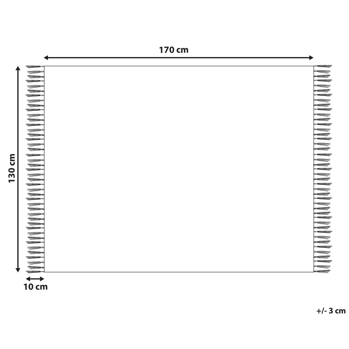 DECKE Cremeweiß Yuvali 130/170 cm - Ecru, Naturmaterialien/Textil (130/170cm) - Beliani