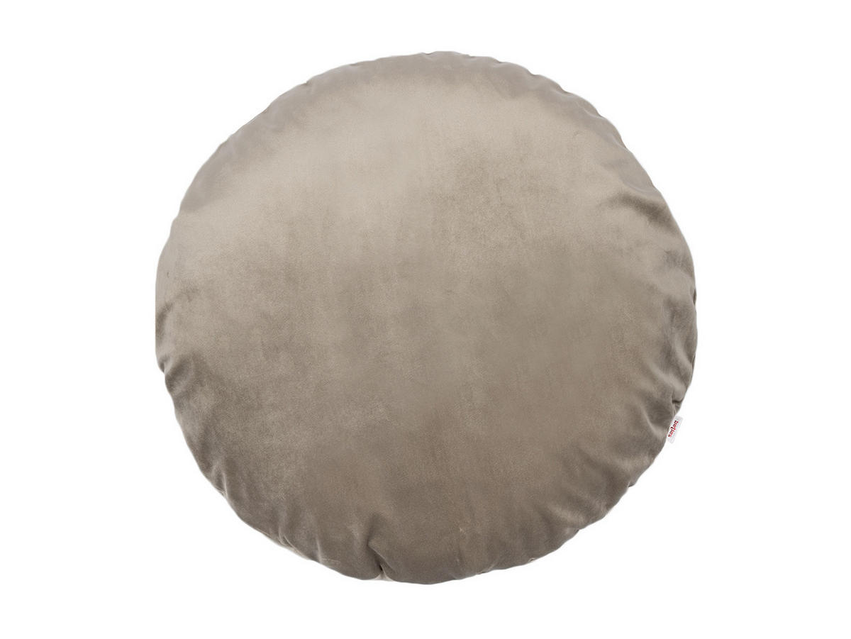 KISSENHÜLLE Rund Samt&Sonders taupe 60 cm Ø - Taupe, Textil (60/60cm) - beties Heimtextil