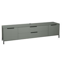 LOWBOARD Erna 216x45x62 Pinie Green matt Lack - Grün, Holzwerkstoff (216/62/45cm) - 58aufmkessel