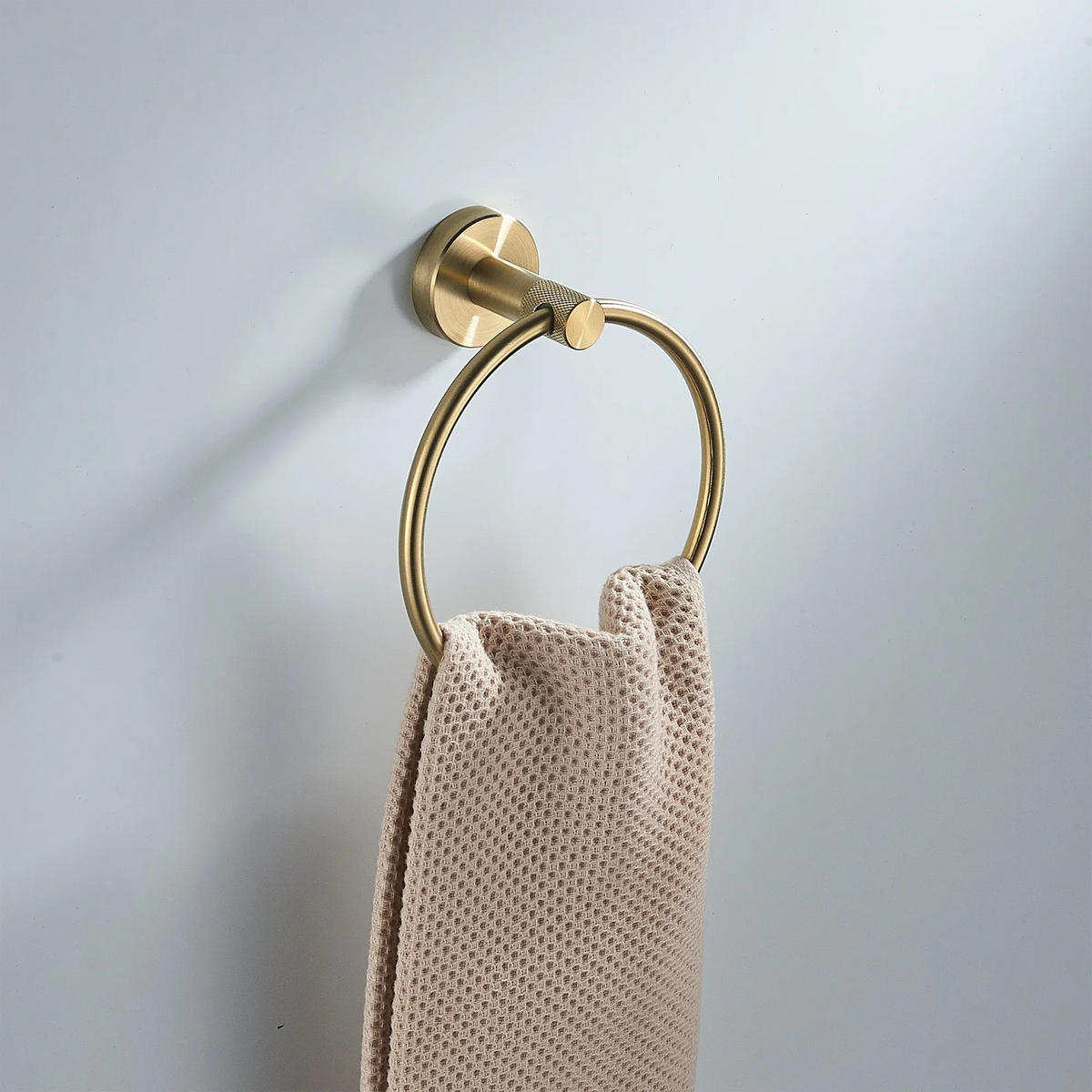 HANDTUCHHALTER Rea Ring 6610 Modern Brush Gold - Goldfarben, Metall (15.5/18/6.5cm) - REA