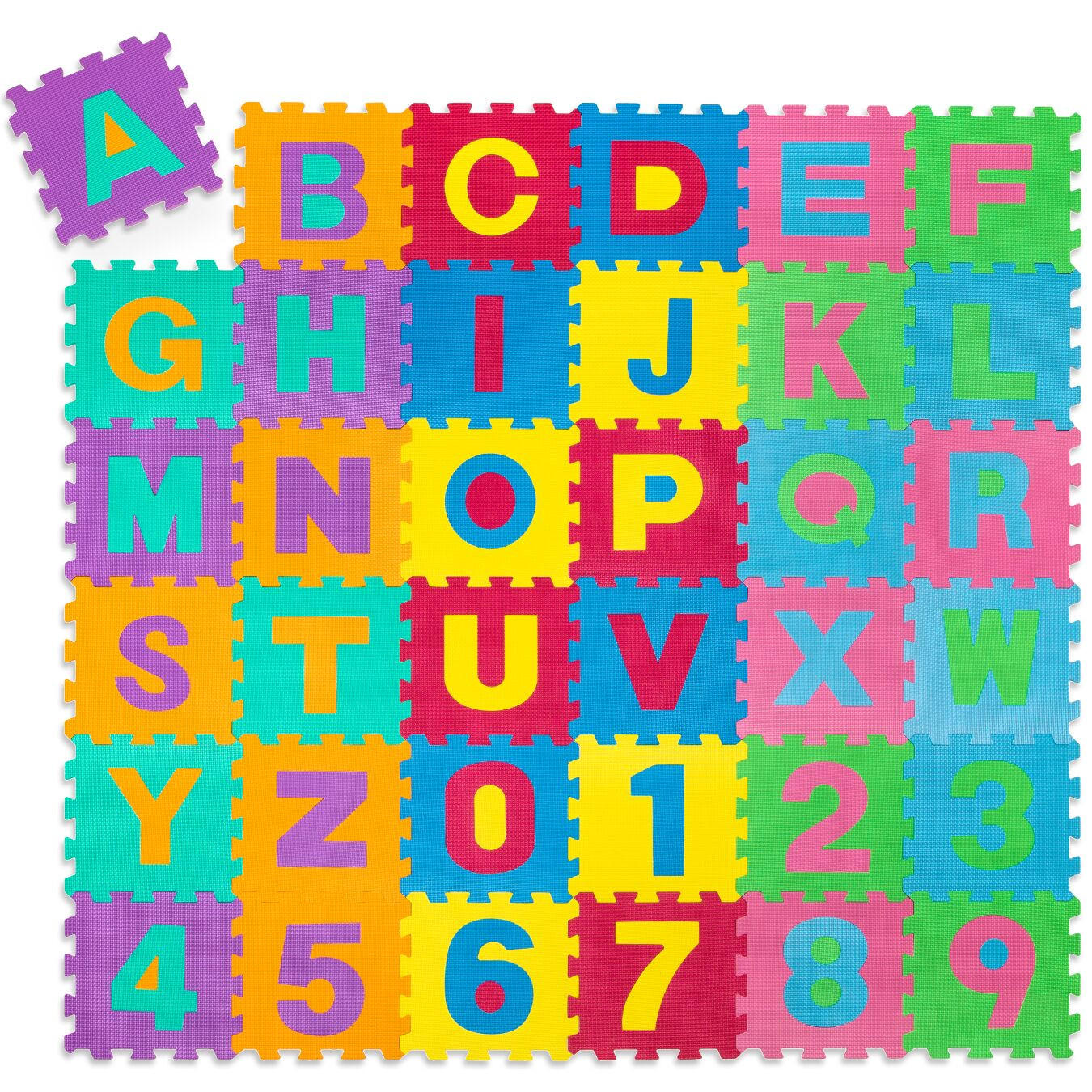 PUZZLEMATTE ,jedes Teil 31,5 x 31,5 x 1 cm,bunt - Multicolor, Kunststoff (31.5/31.5cm) - tectake