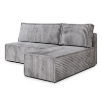 ROHOVÁ SEDAČKA BRISO světle šedá - šedá/světle šedá, dřevo/textil (200/140cm) - MASSENO