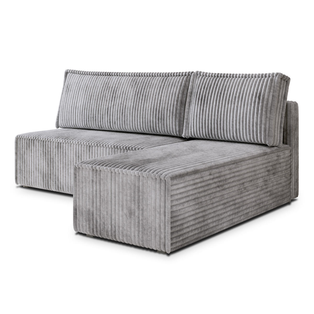 ROHOVÁ SEDAČKA BRISO světle šedá - šedá/světle šedá, dřevo/textil (200/140cm) - MASSENO