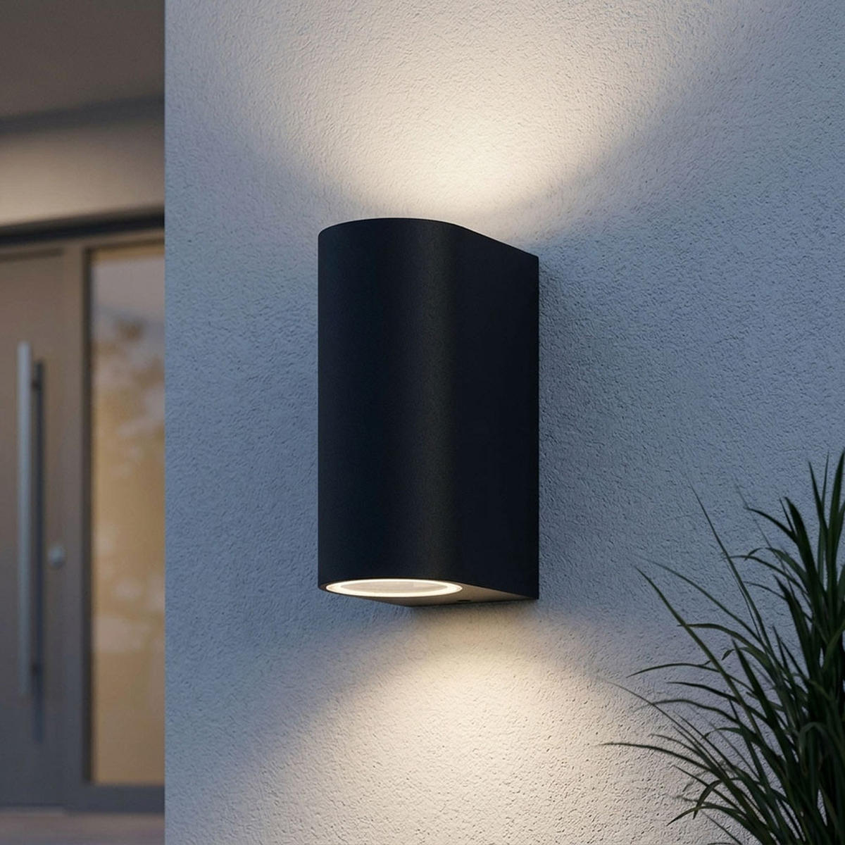 LED WANDSTRAHLER Up & Down - Schwarz, Metall (9.2/15/9.2cm)