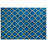 KURZFLOR-TEPPICH Yelki 230/160 cm - Blau, Naturmaterialen (160/230cm) - Beliani