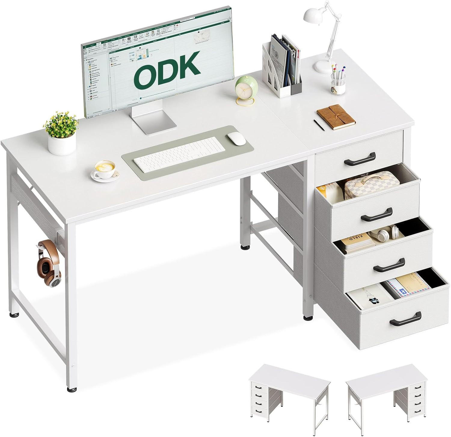 COMPUTERTISCH DBSC21 Weiß - Weiß, Holz (48/120/75.5cm) - ODK