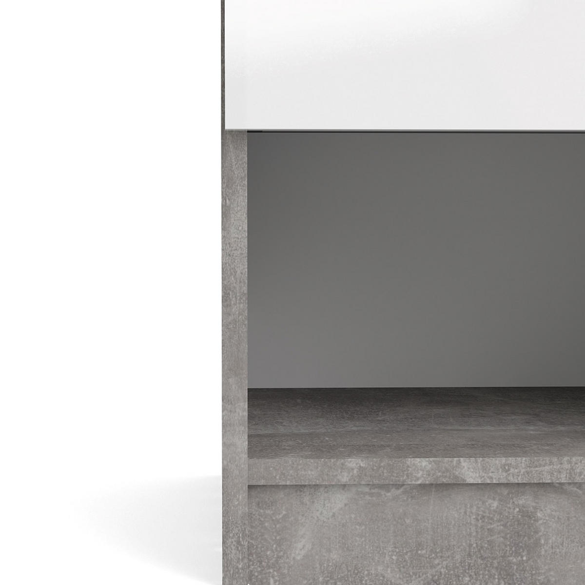 NACHTSCHRANK Beton - Grau, Holzwerkstoff (40/50/40cm) - ebuy24