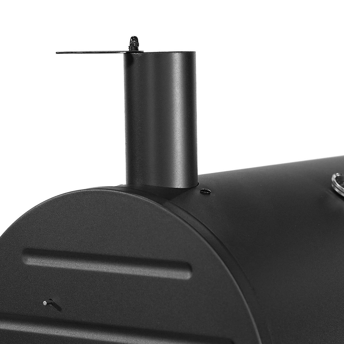 SMOKER KAMAYO Räucherofen Standgrill Holzkohle-Grill Klein BBQ Grillwagen - Schwarz, Metall (132/118/56cm) - TAINO