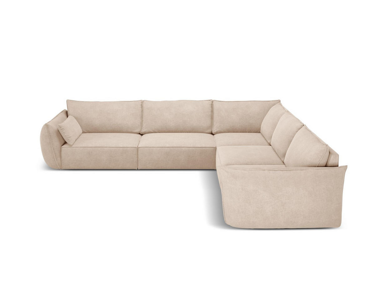 WENDBARES-ECKSOFA Kaelle aus Chenille-Stoff beige 7 Sitzplätze - Beige, Textil (286/286cm) - Micadoni