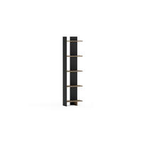 ECKREGAL Alis Schwarz Braun - Schwarz/Braun, Holzwerkstoff (45/180/21.6cm) - Decorotika