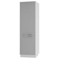 VORRATSSCHRANK Bari D14/DP/60/207 Weiß / RAL 7040 fenstergrau 60 / 59 / 207cm - Weiß/Grau, Holz/Holzwerkstoff (60/207/59cm) - Feldmann-Wohnen