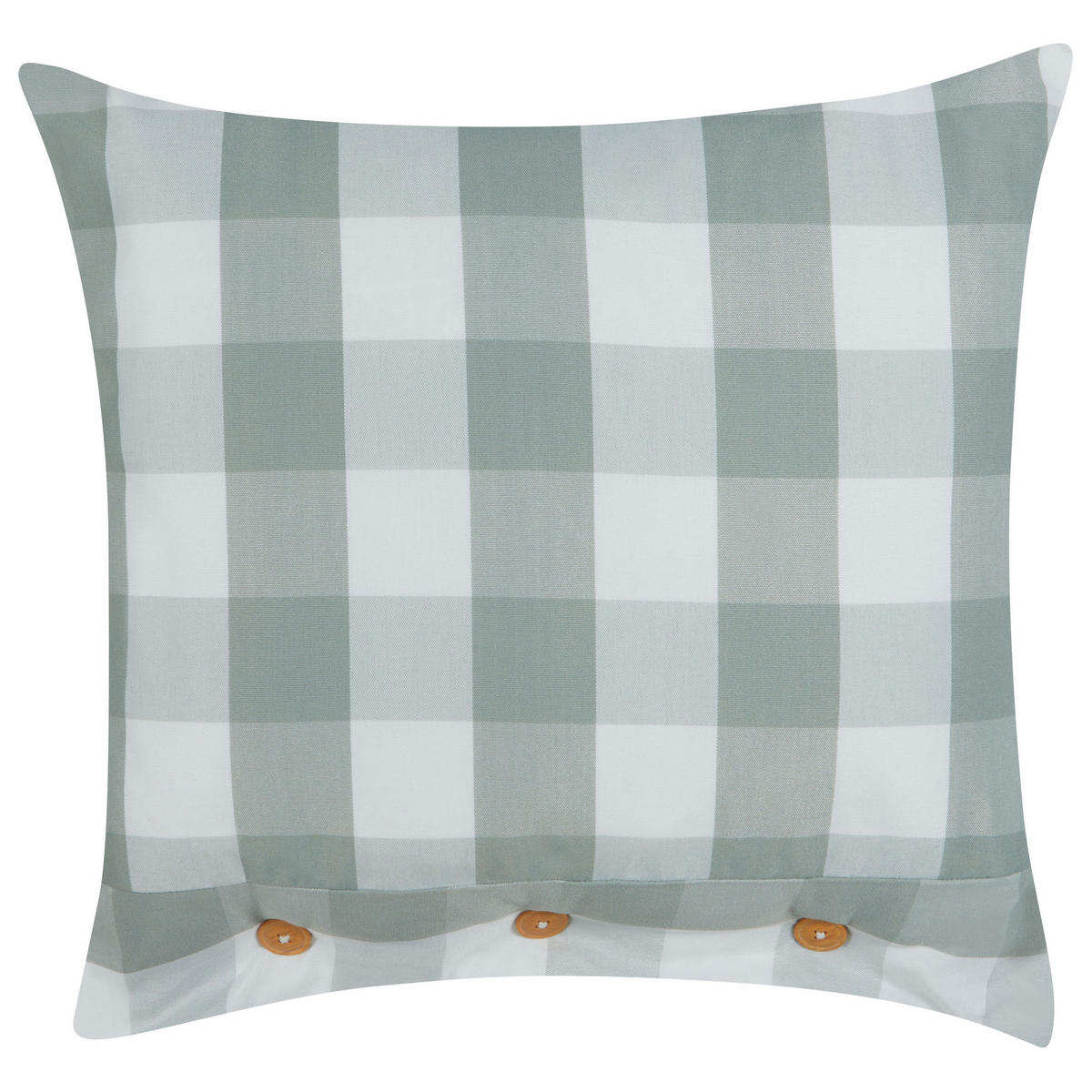 DEKOKISSEN 2er-Set Mintgrün 45/45 cm Tamnine - Weiß/Mintgrün, Textil (45/45cm) - Beliani