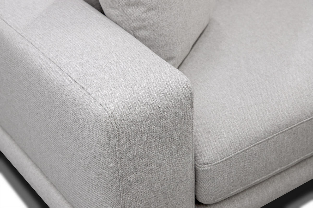 SOFA MEDIOLANE 2,5-Sitzer, hellgrau - Hellgrau, Holzwerkstoff/Textil (203/87/96cm) - Courtois Laville