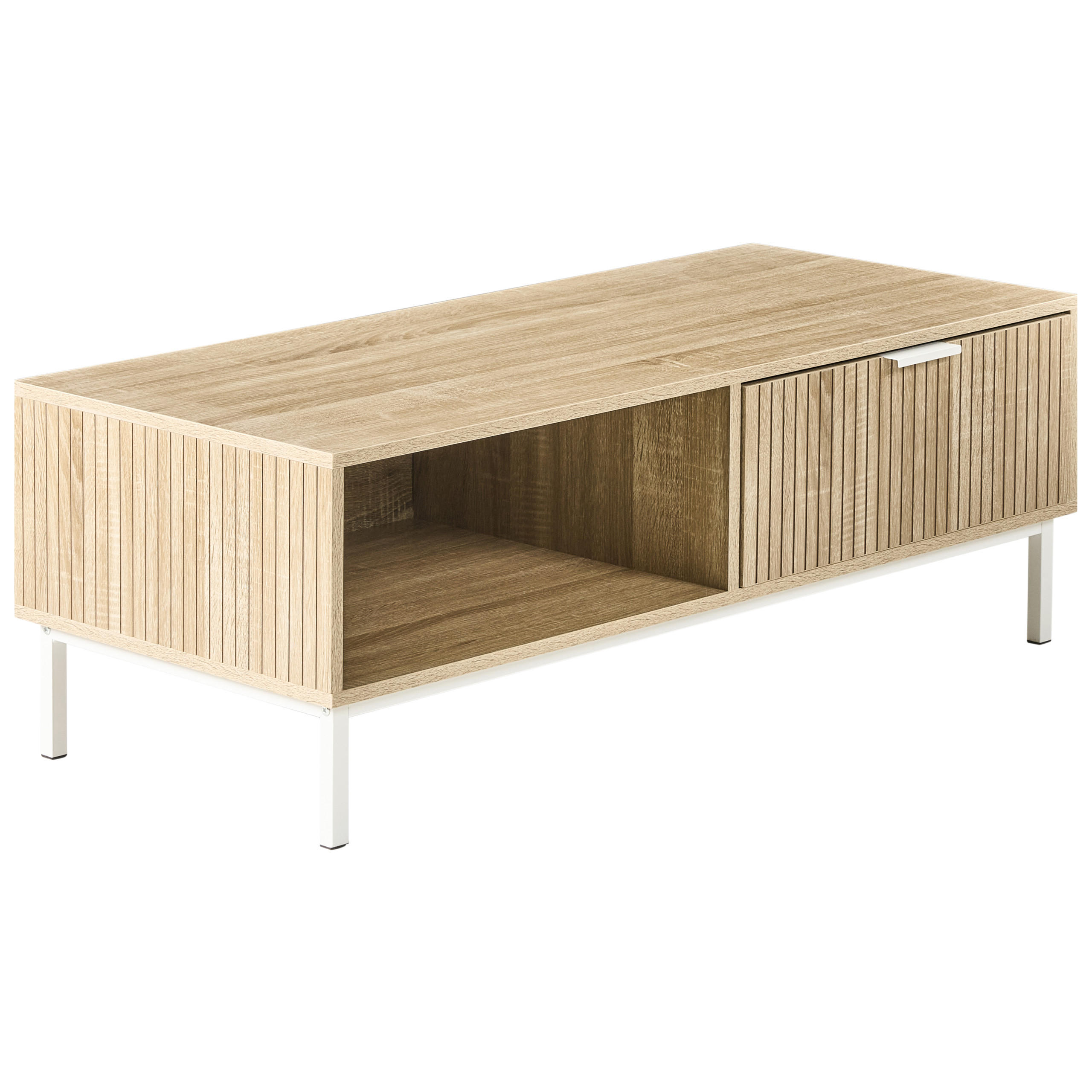 COUCHTISCH Hellbraun Royalla - Hellbraun, Holzwerkstoff (50/110/40cm) - Beliani