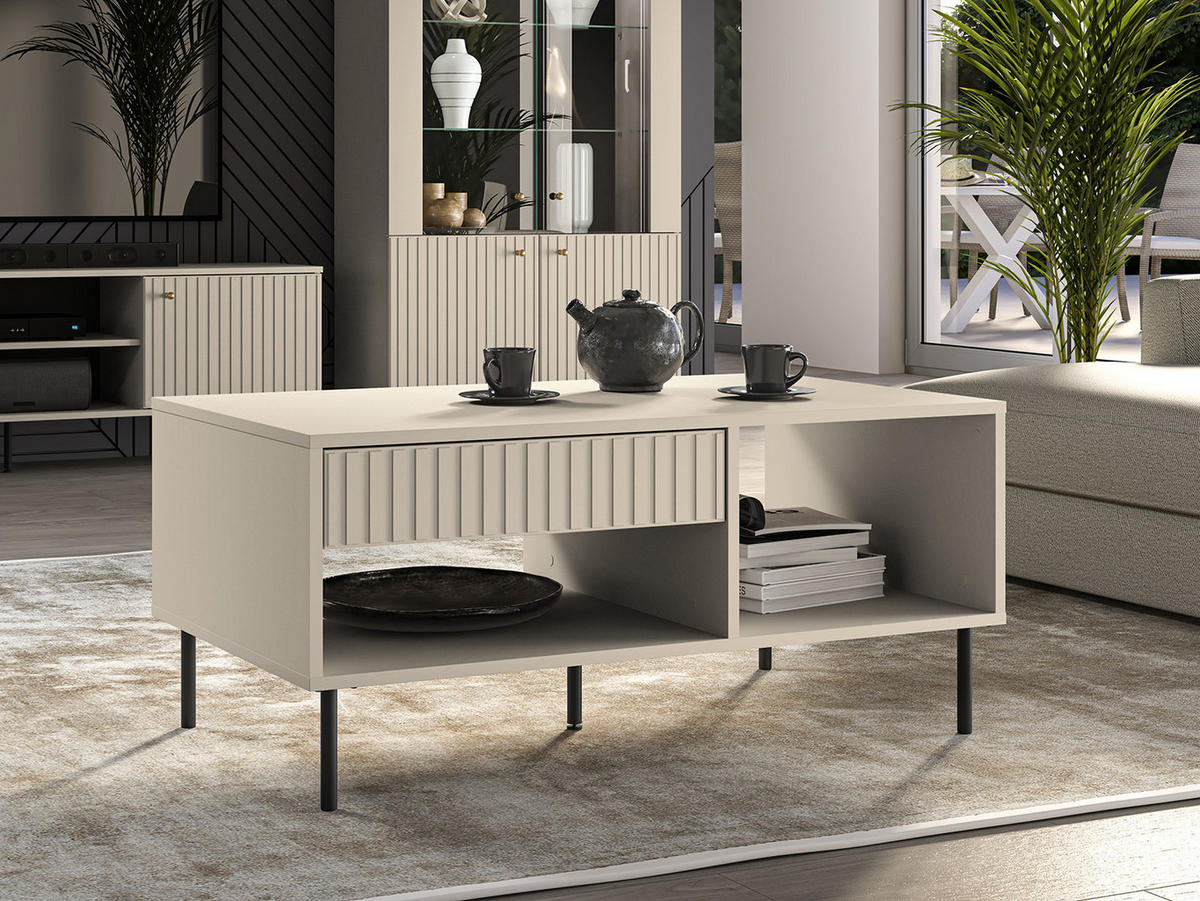 COUCHTISCH Sophie kaschmir matt 100 / 60 / 45cm - Braun, Holz/Holzwerkstoff (60/100/45cm) - Feldmann-Wohnen