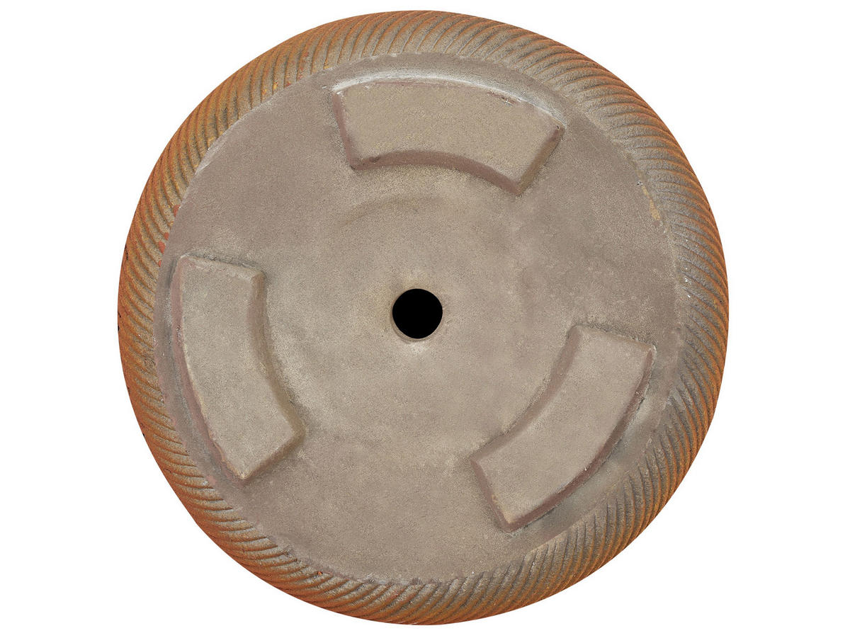 BLUMENTOPF goldbraun rund 36/36/36 cm Voula - Braun, Naturmaterialien (36cm) - Beliani