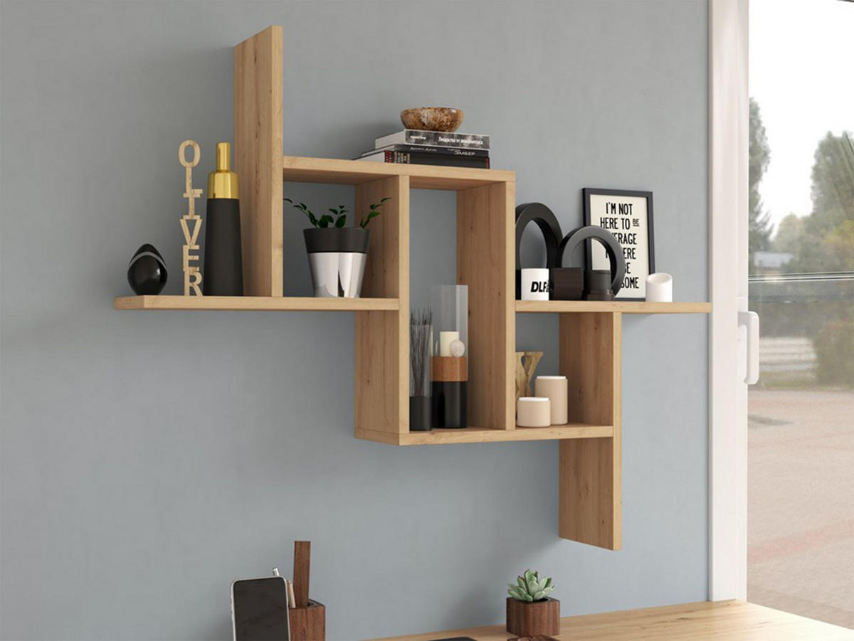 WANDREGAL Fiesta Artisan Eiche 90 cm - Eichefarben, Holzwerkstoff (90/73.5/15cm) - Selsey