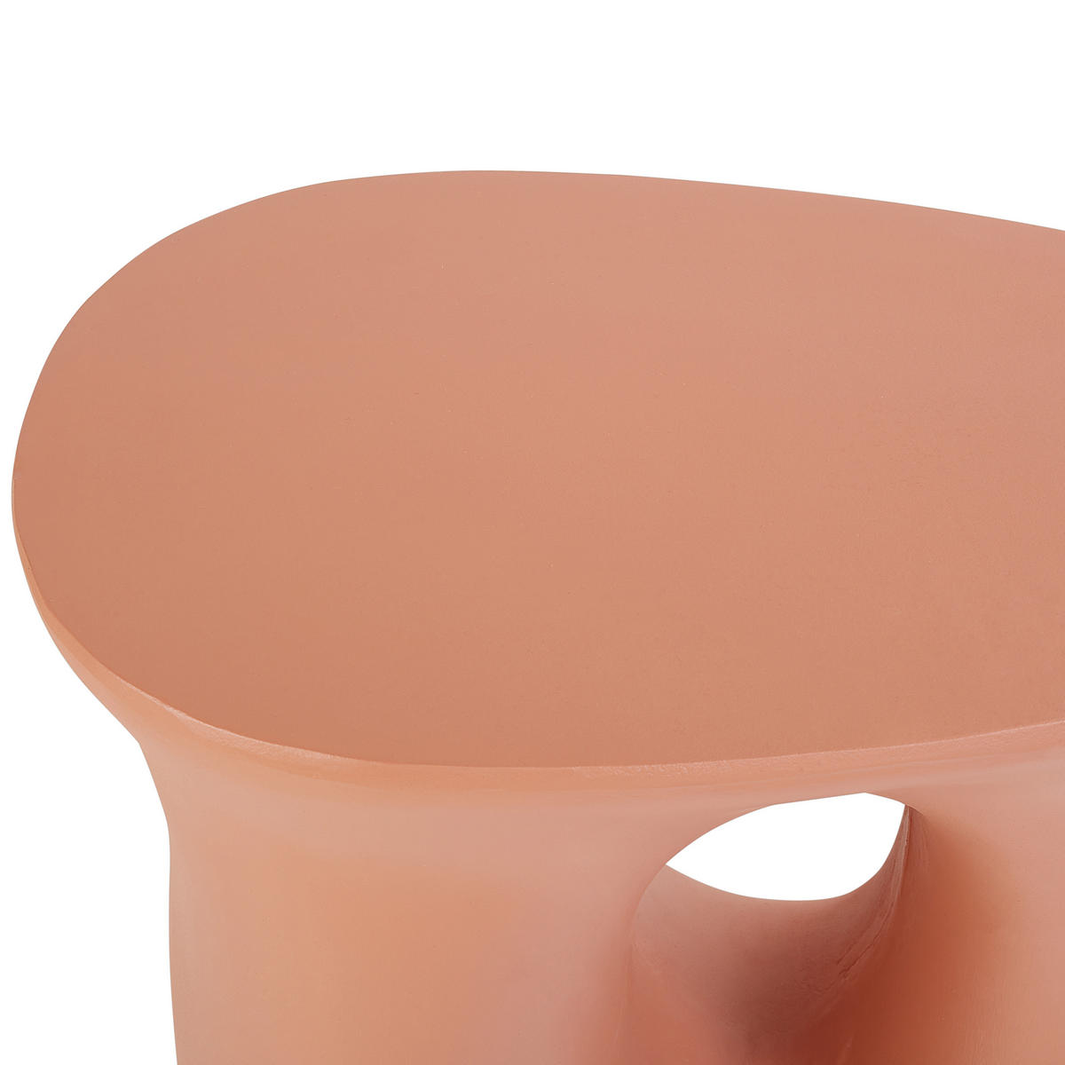 BEISTELLTISCH Beton orange 28/42 cm Idro - Orange, Stein (42/28/46cm) - Beliani