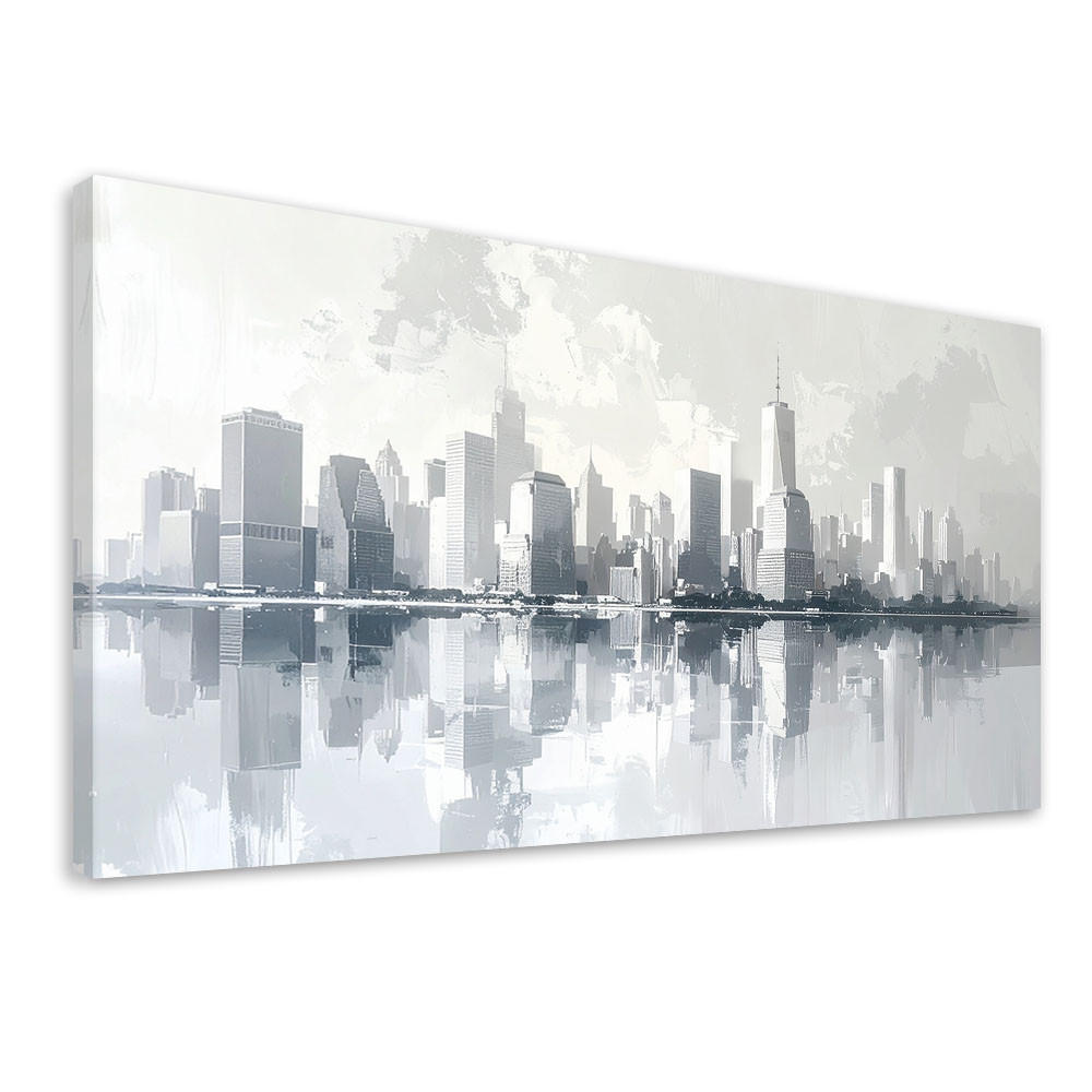 LEINWANDBILD Städte & Architektur 120x60cm - Weiß, Textil (120/60cm) - Feeby