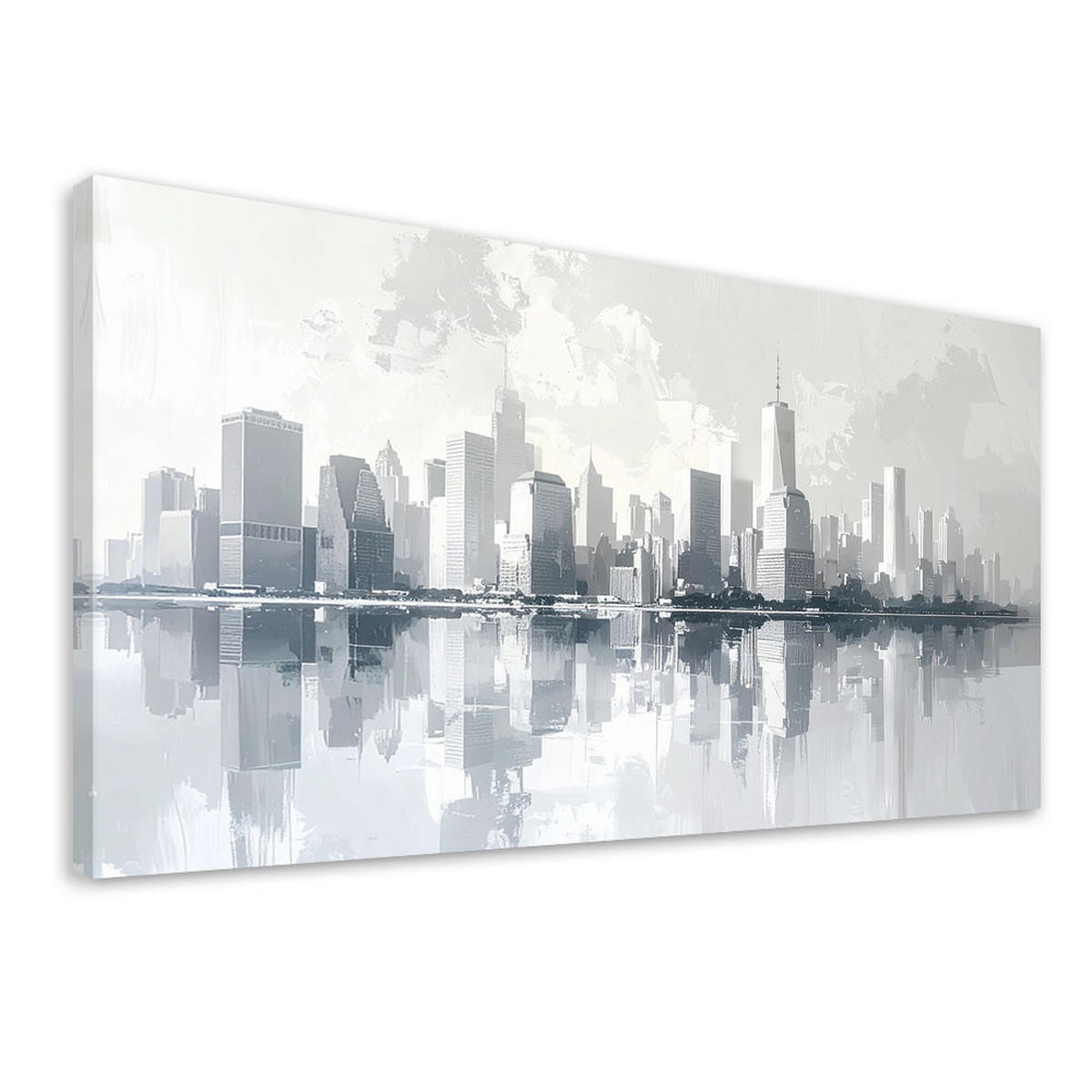 LEINWANDBILD Städte & Architektur 120x60cm - Weiß, Textil (120/60cm) - Feeby