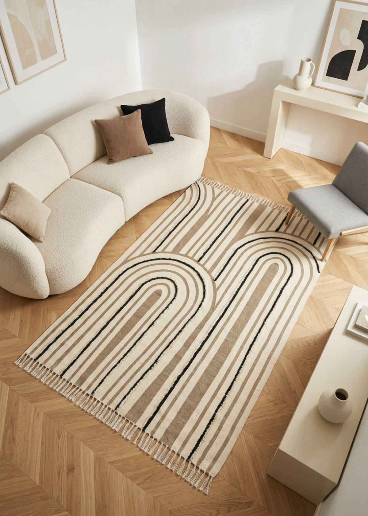 KINDERTEPPICH aus maschinenwaschbarer Baumwolle bruin - Braun, Naturmaterialien (160/230cm) - AFK Living