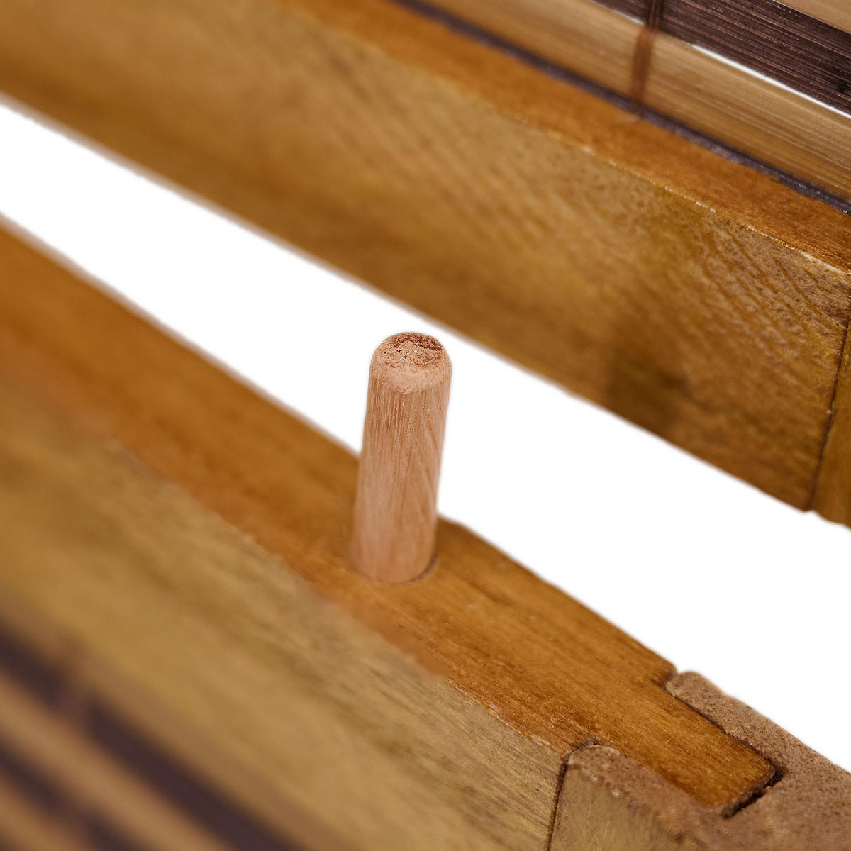 PARAVENT 4-tlg. 176/175 cm Braun Bambuslamellen - Braun, Holz (176/175/2cm) - Homestyle4u