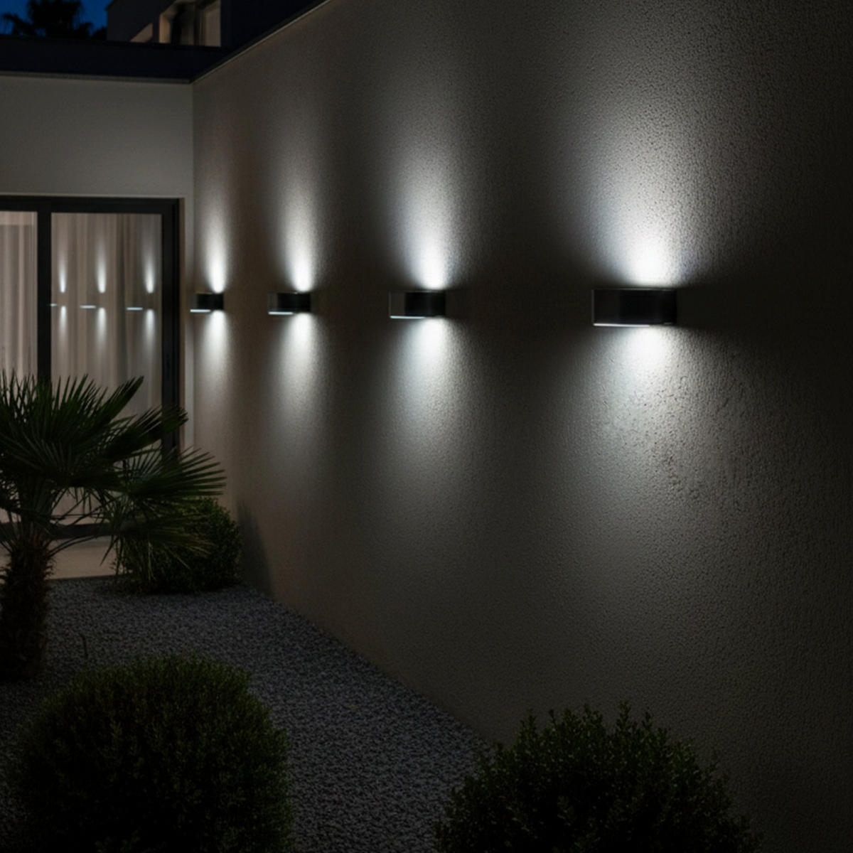 NOXIS 900LM Solar-Sensor-Wandleuchte - Schwarz, Kunststoff (18/12/6cm) - Lumisky